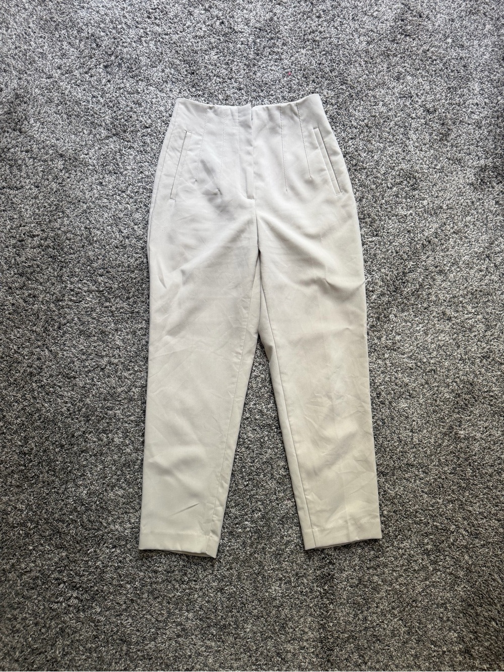 Zara Women’s Tailored Dress Pants in Light Beige